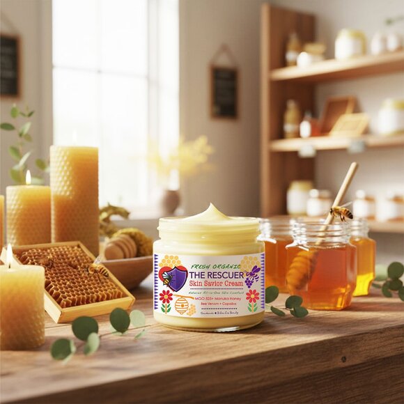 The Rescuer Cream / Organic Comfort Balm with Manuka Honey & Bee Venom - Picture 2 of 12